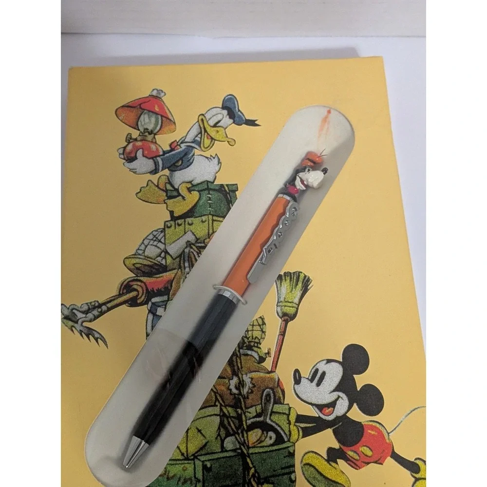 Vintage Colibri Walt Disney Goofy  Ballpoint Pen, Black & Orange  Pen 90s